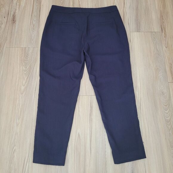 Everlane Dark Blue Pleated Wool Dress Pants Straight-Leg Classic Size 8 - Picture 3 of 7